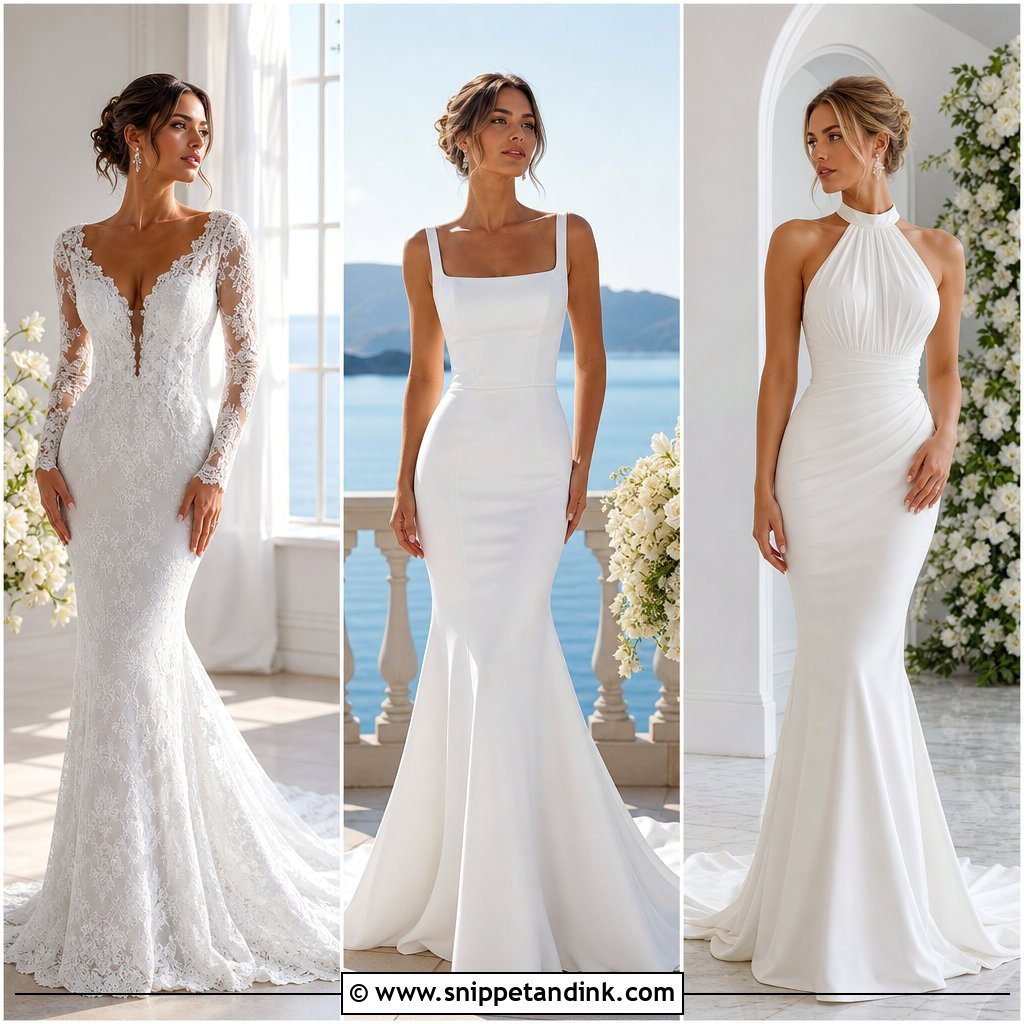 20 White Mermaid Wedding Dress Ideas for Glamorous Brides