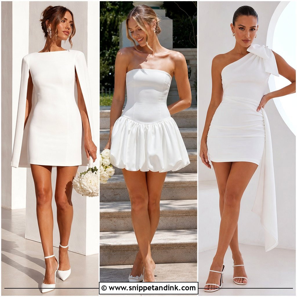 20 White Mini Wedding Dress Ideas for a Chic Bridal Moment