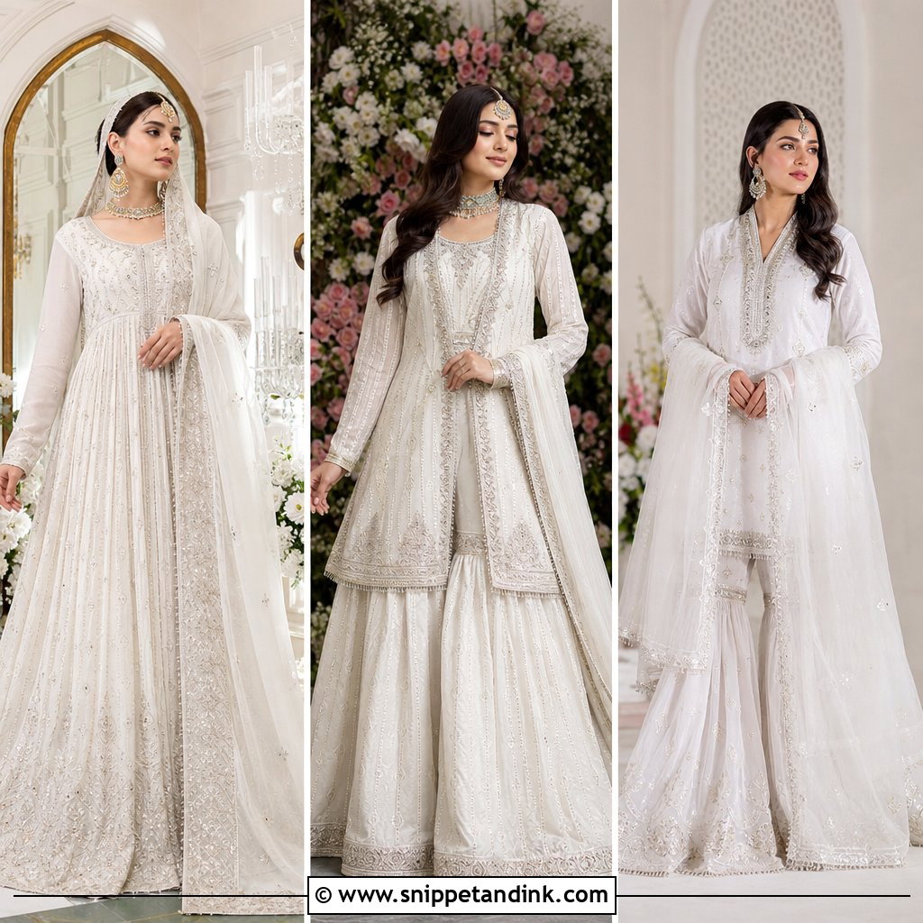 20 White Nikah Dress Pakistani Bridal Ideas for Elegant Brides