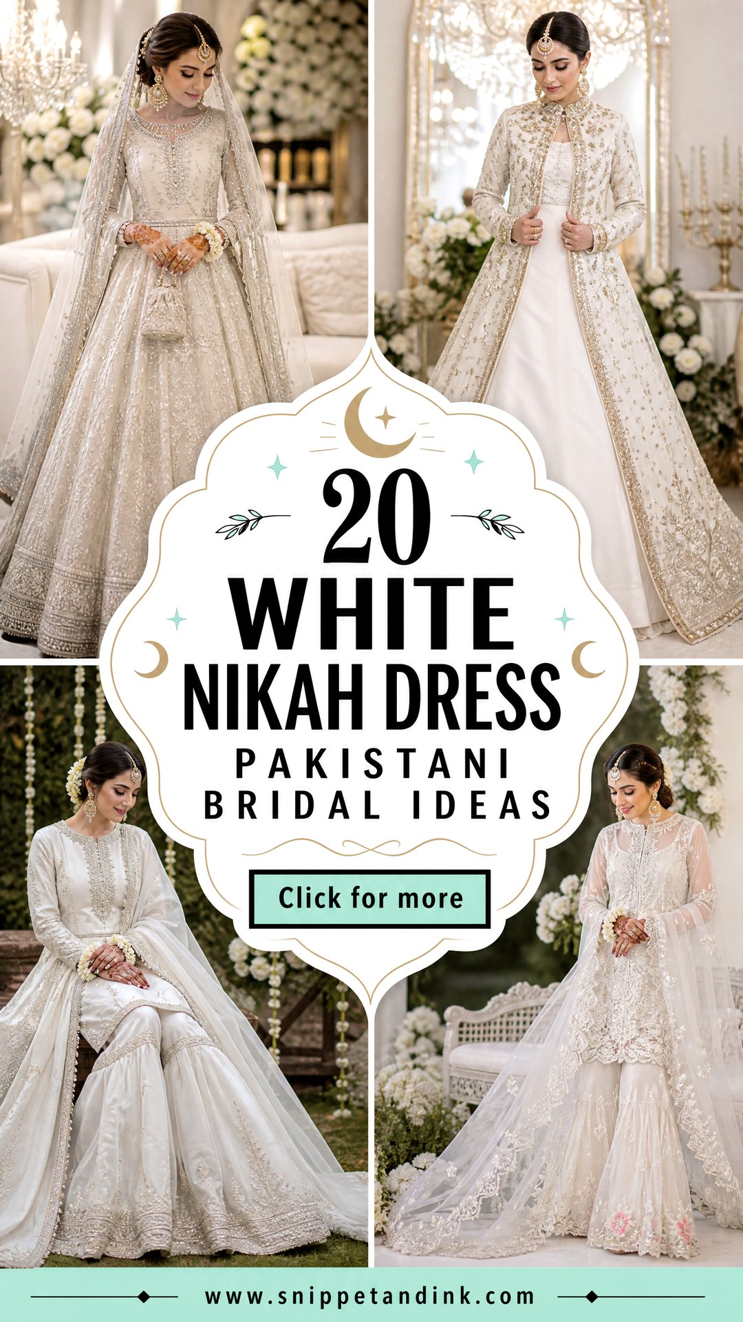 20 White Nikah Dress Pakistani Bridal Ideas for Elegant Brides - 20 White Nikah Dress Pakistani Bridal Ideas for Elegant Brides