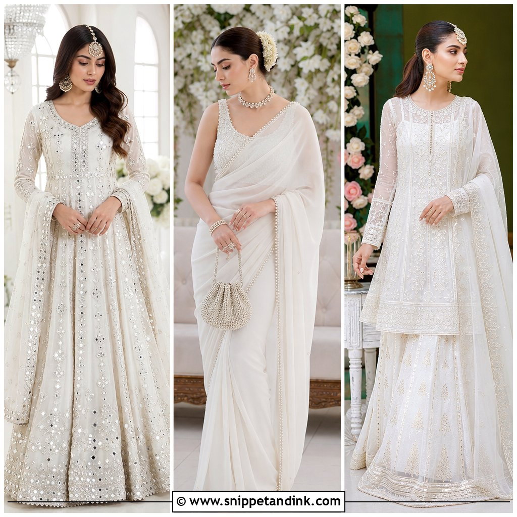 20 White Nikkah Dress Pakistani Bridal Ideas for Modern Brides