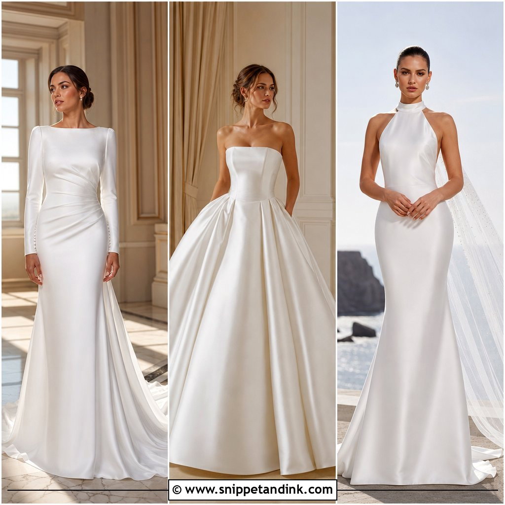 20 White Silk Wedding Dress Ideas for Timeless Bridal Style