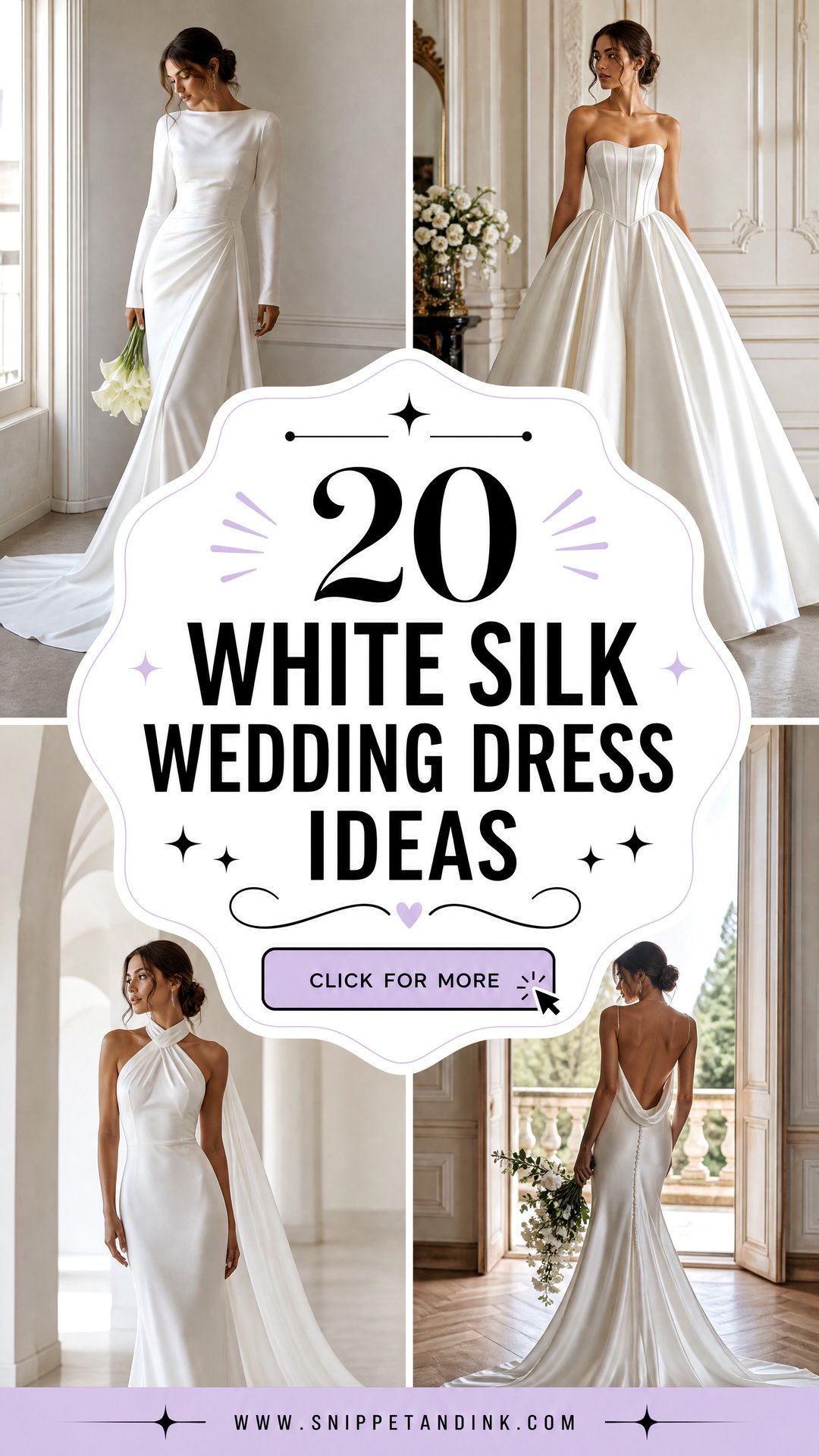 20 White Silk Wedding Dress Ideas for Timeless Bridal Style - 20 White Silk Wedding Dress Ideas for Timeless Bridal Style