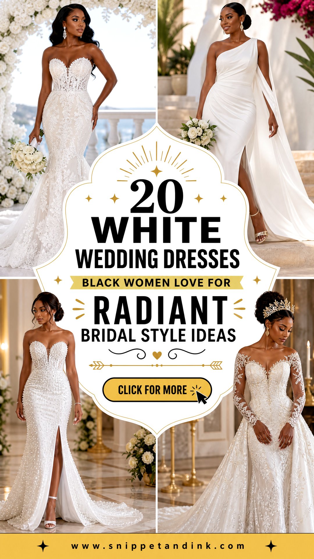 20 White Wedding Dresses Black Women Love for Radiant Bridal Style - 20 White Wedding Dresses Black Women Love for Radiant Bridal Style