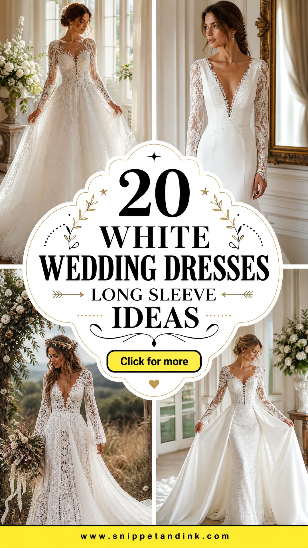 20 White Wedding Dresses Long Sleeve for Timeless Brides - 20 White Wedding Dresses Long Sleeve for Timeless Brides