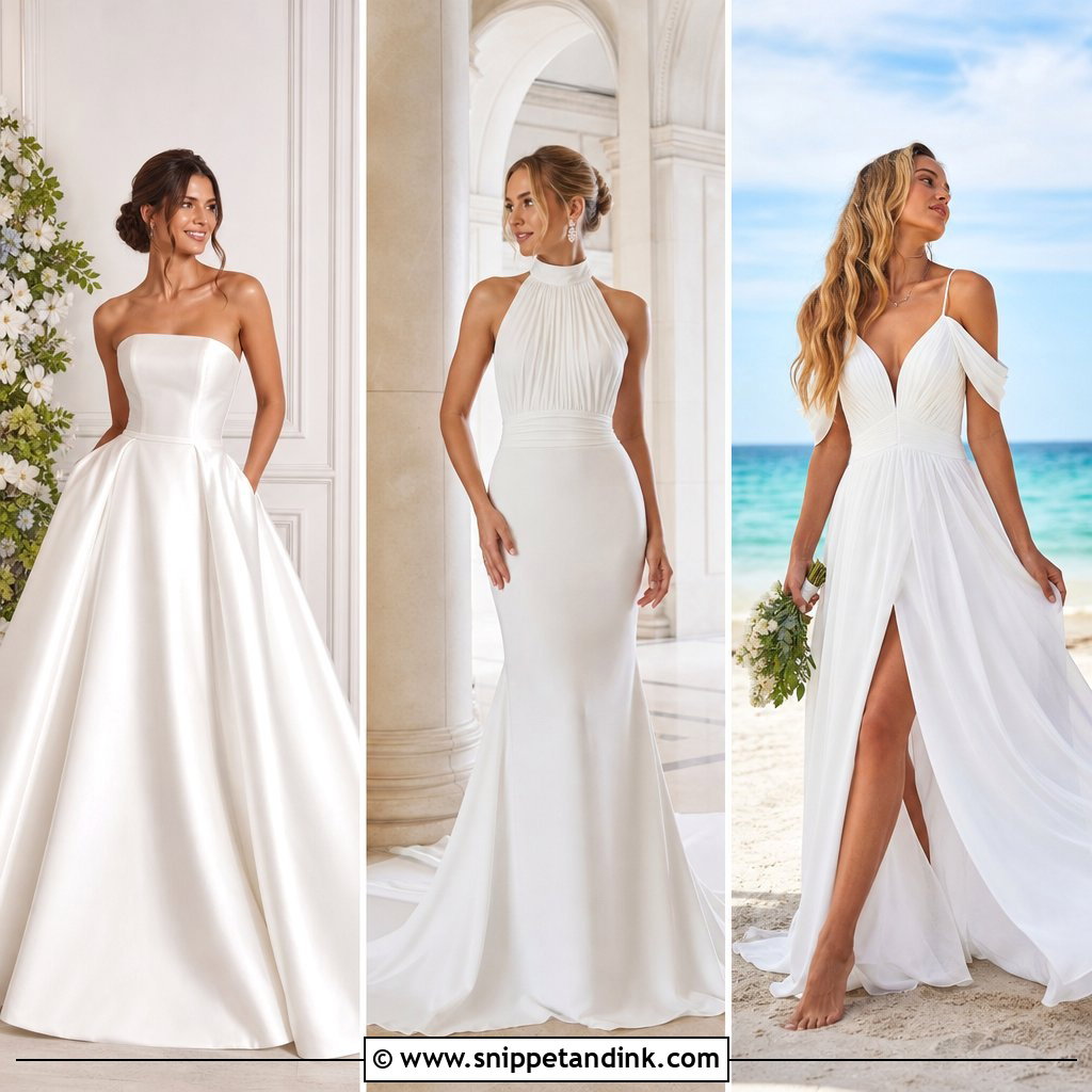 20 White Wedding Frocks Gowns: Elegant Looks for Brides