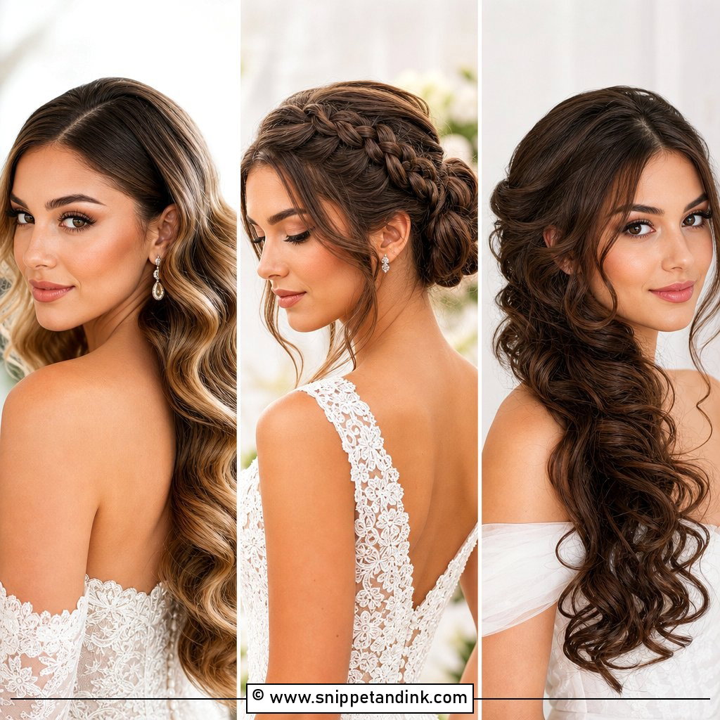 20 White Wedding Hairstyles for Classic Elegant Bridal Looks