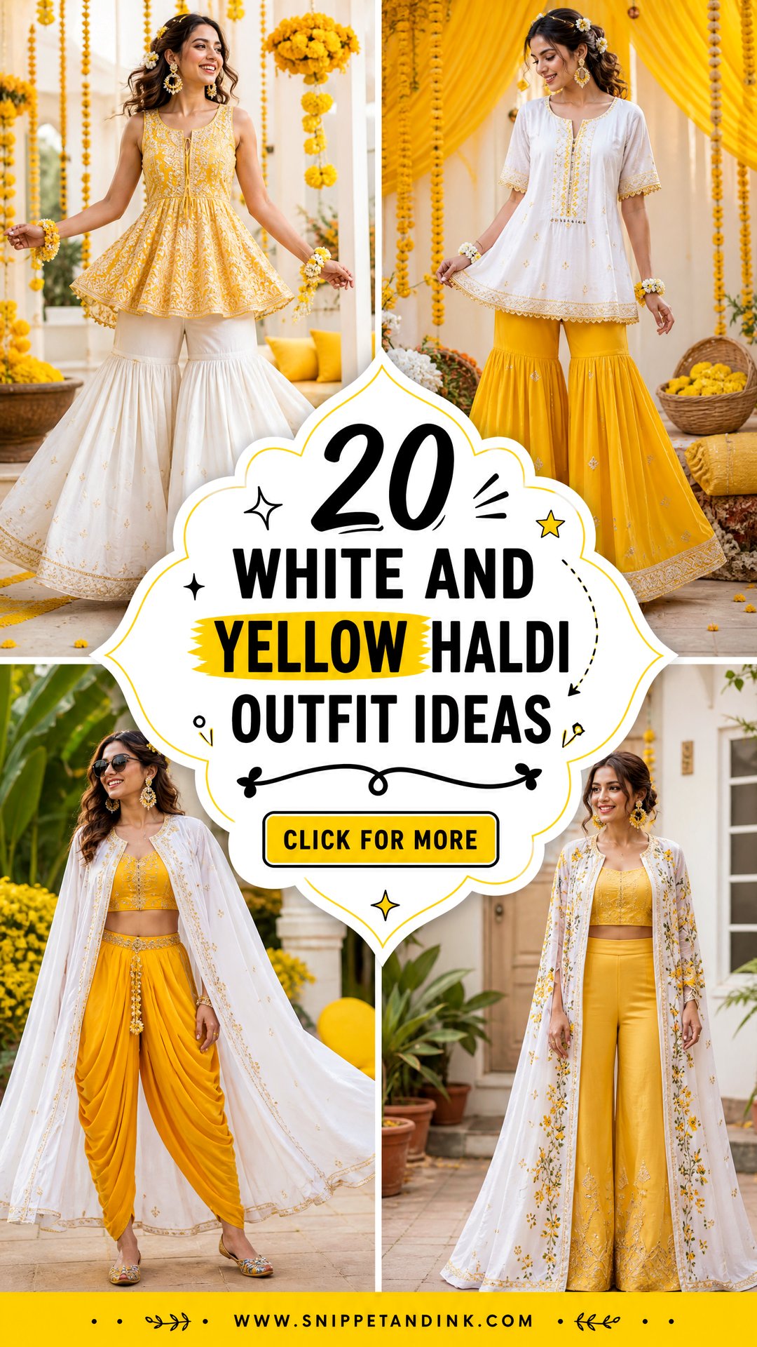 20 White and Yellow Haldi Outfit Ideas for Radiant Brides - 20 White and Yellow Haldi Outfit Ideas for Radiant Brides