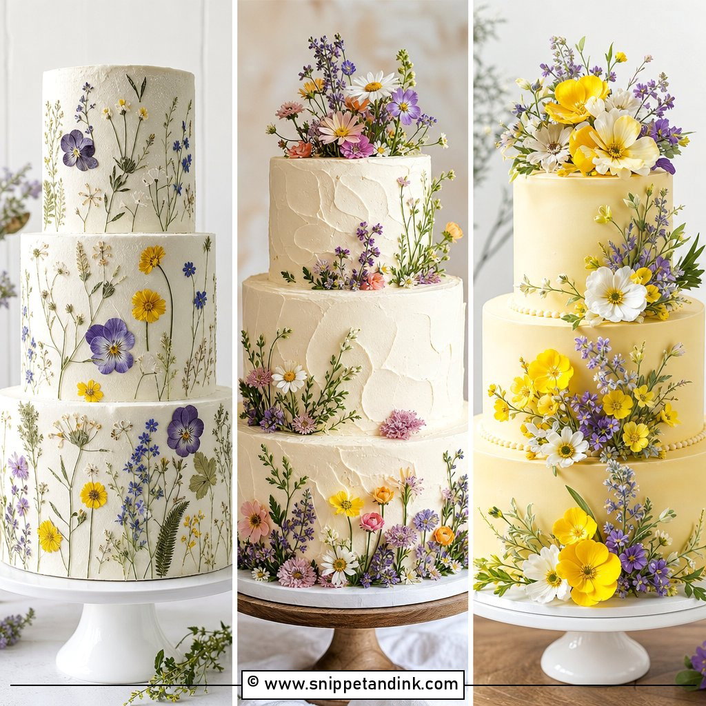 20 Wildflower Wedding Cake Ideas for Dreamy Rustic Charm
