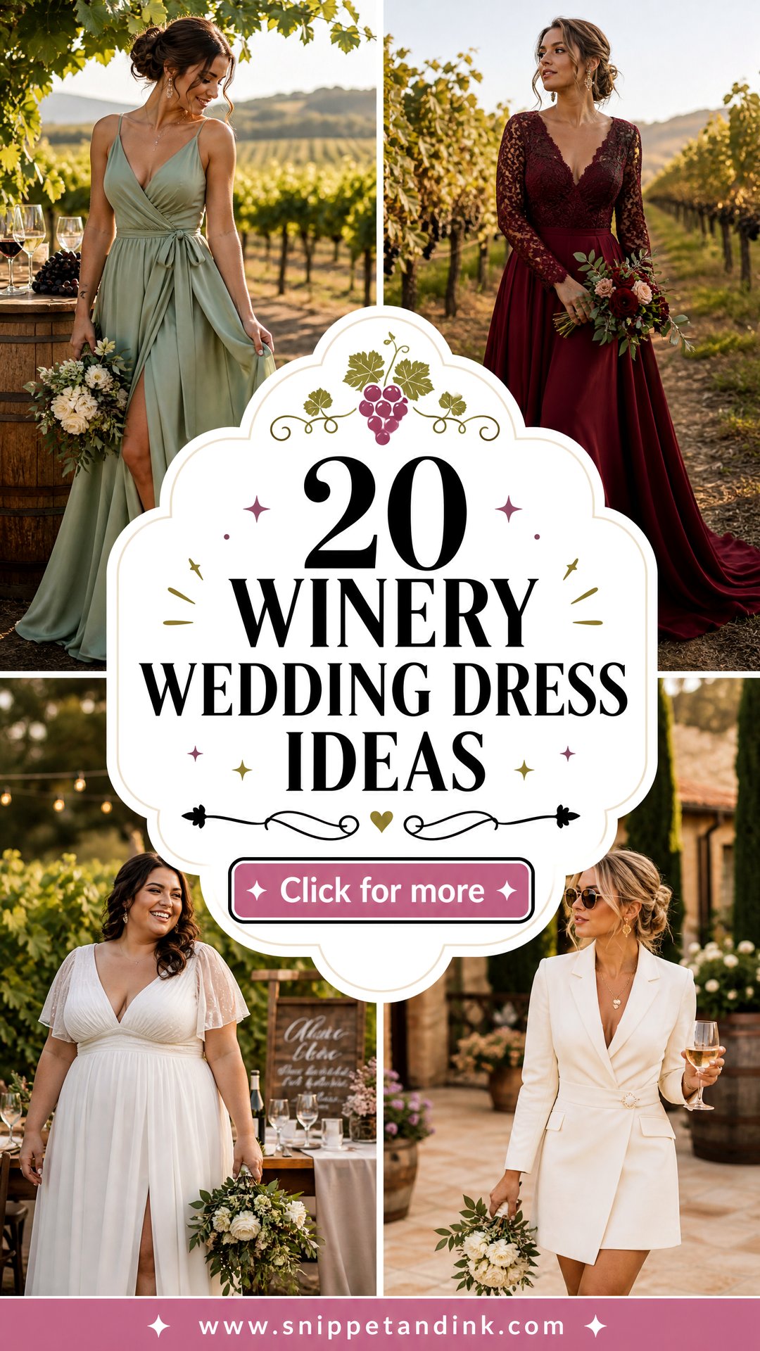 20 Winery Wedding Dress Ideas for Romantic Vineyard Brides - 20 Winery Wedding Dress Ideas for Romantic Vineyard Brides