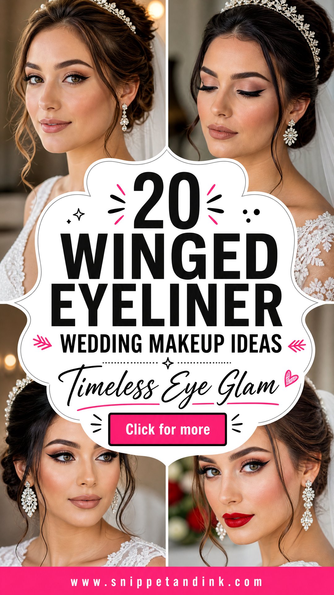 20 Winged Eyeliner Wedding Makeup Ideas for Timeless Glam - 20 Winged Eyeliner Wedding Makeup Ideas for Timeless Glam