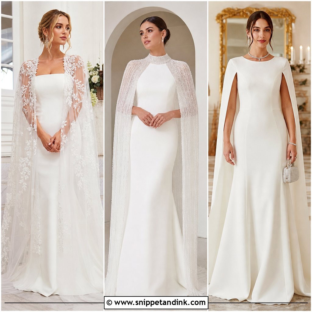 20 Winter Bridal Cape Ideas for Cozy Storybook Wedding Style
