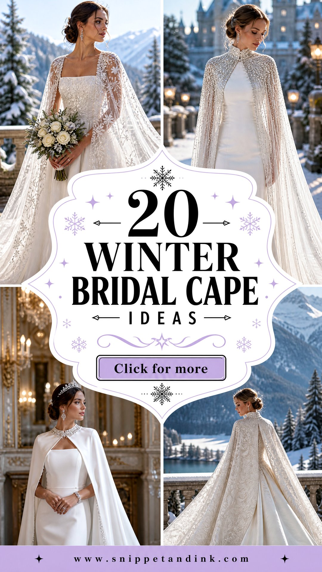 20 Winter Bridal Cape Ideas for Cozy Storybook Wedding Style - 20 Winter Bridal Cape Ideas for Cozy, Storybook Wedding Style