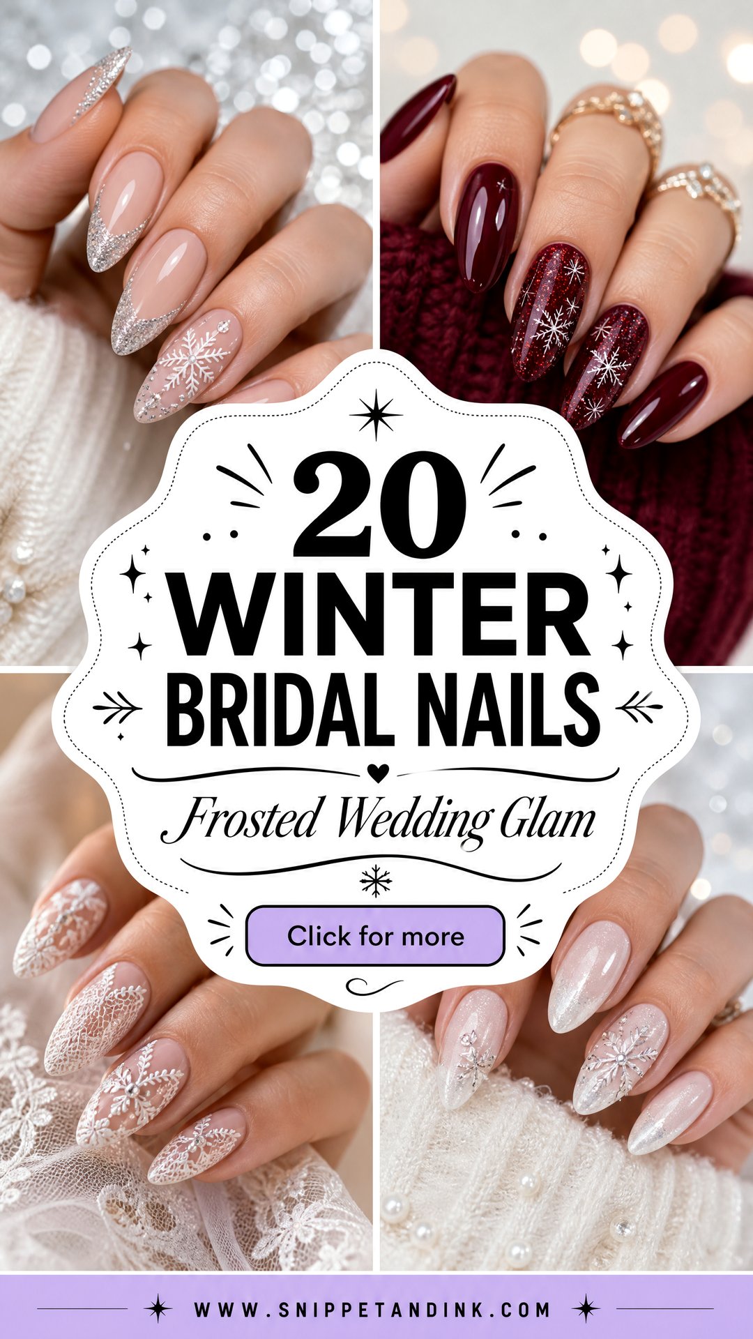 20 Winter Bridal Nails for Frosted Elegant Wedding Glam - 20 Winter Bridal Nails for Frosted, Elegant Wedding Glam