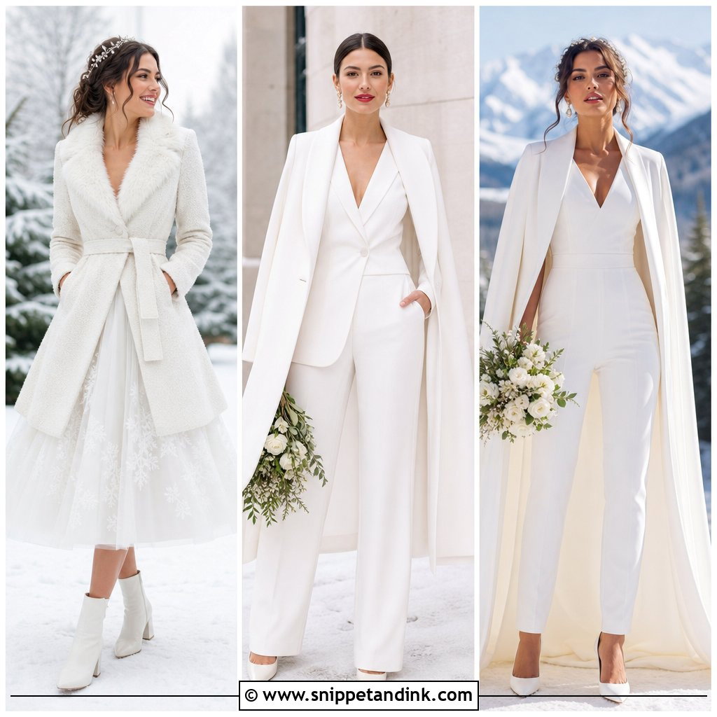20 Winter Bride Outfits for a Chic and Cozy Wedding Day
