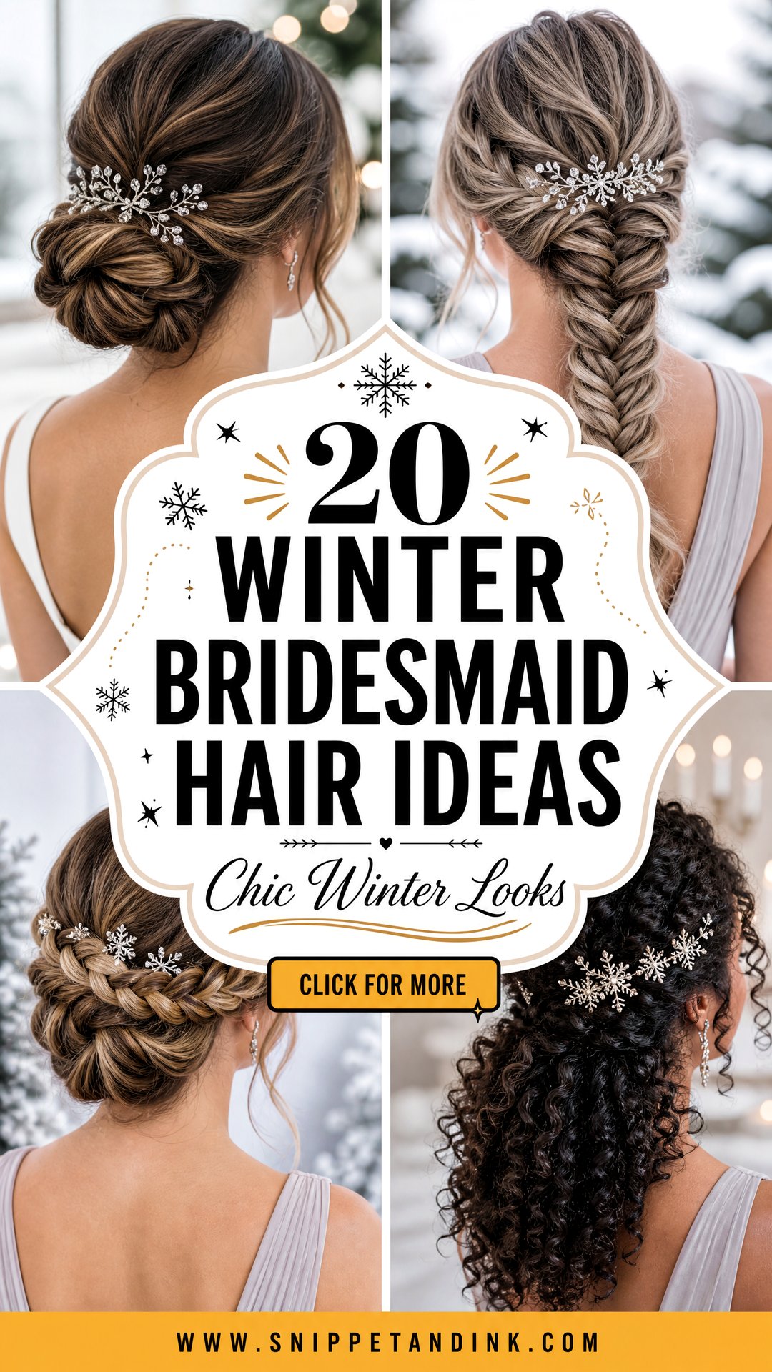 20 Winter Bridesmaid Hair Ideas for Chic Cold-Weather Looks - 20 Winter Bridesmaid Hair Ideas for Chic Cold-Weather Looks