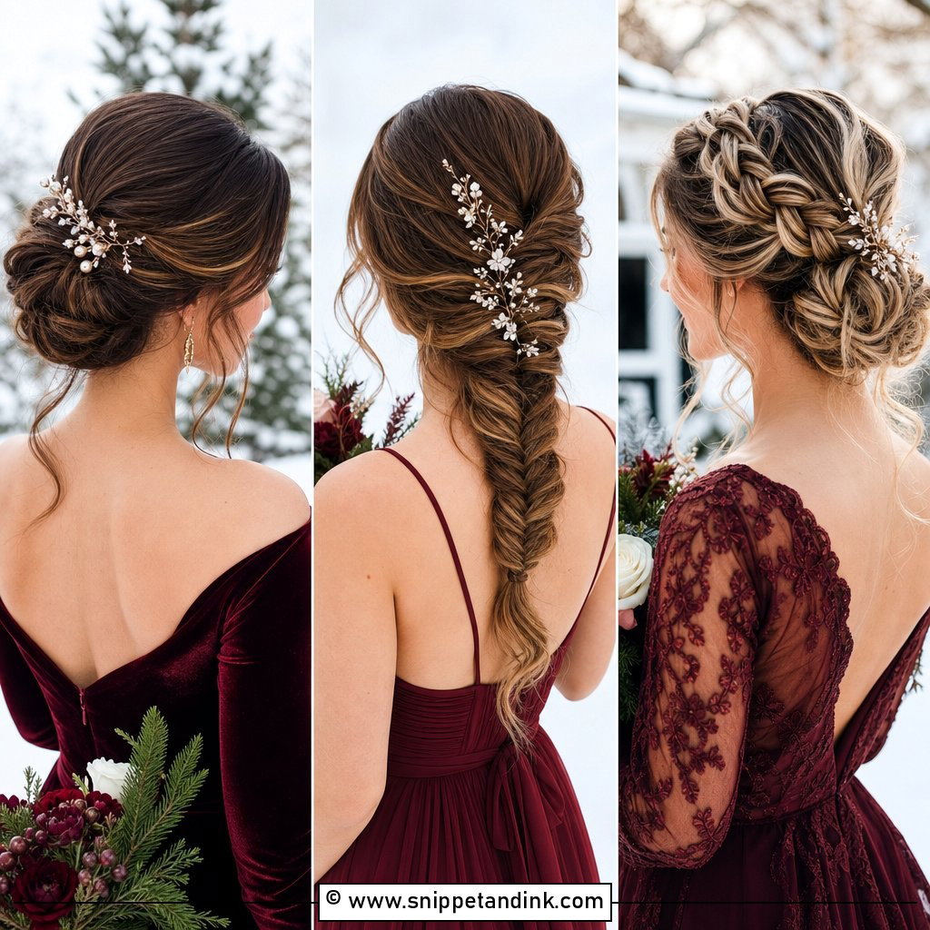 20 Winter Bridesmaid Hair Ideas for Chic Cold-Weather Looks