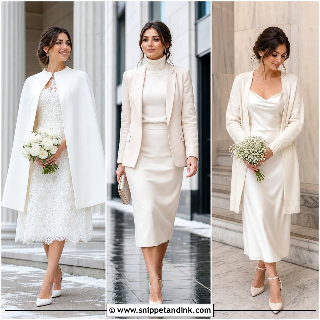 20 Winter Courthouse Wedding Outfit Ideas for Modern Brides