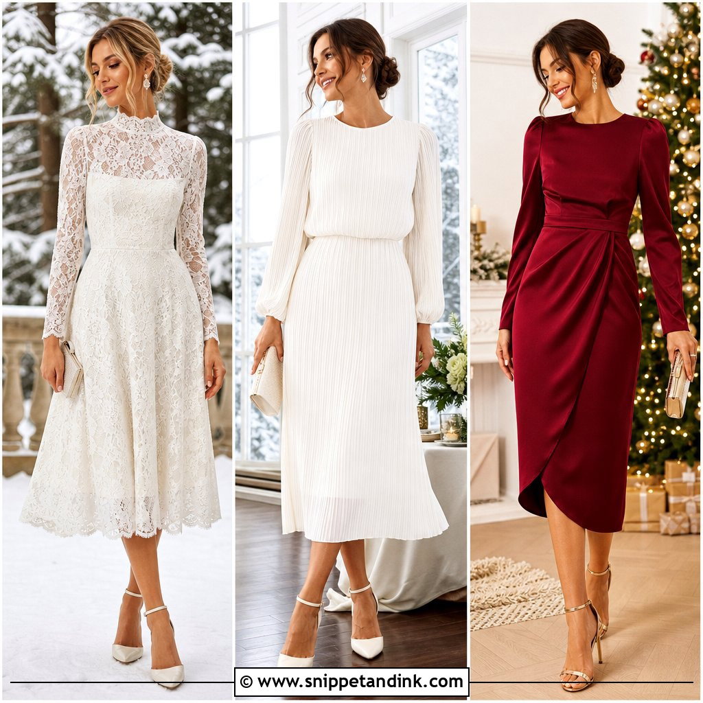 20 Winter Rehearsal Dinner Dress Ideas for Cozy Bridal Style