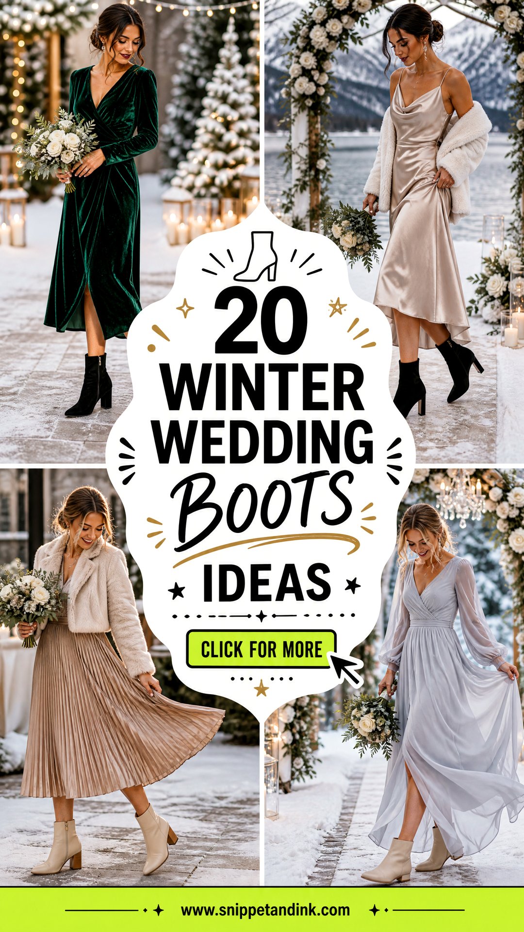 20 Winter Wedding Boots Ideas for Warm and Chic Bridal Style - 20 Winter Wedding Boots Ideas for Warm and Chic Bridal Style