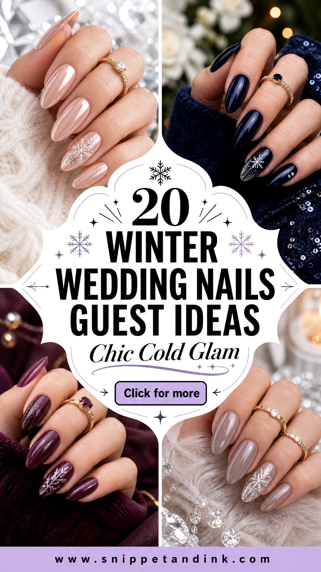 20 Winter Wedding Nails Guest Ideas for Chic Cold-Weather - 20 Winter Wedding Nails Guest Ideas for Chic Cold-Weather
