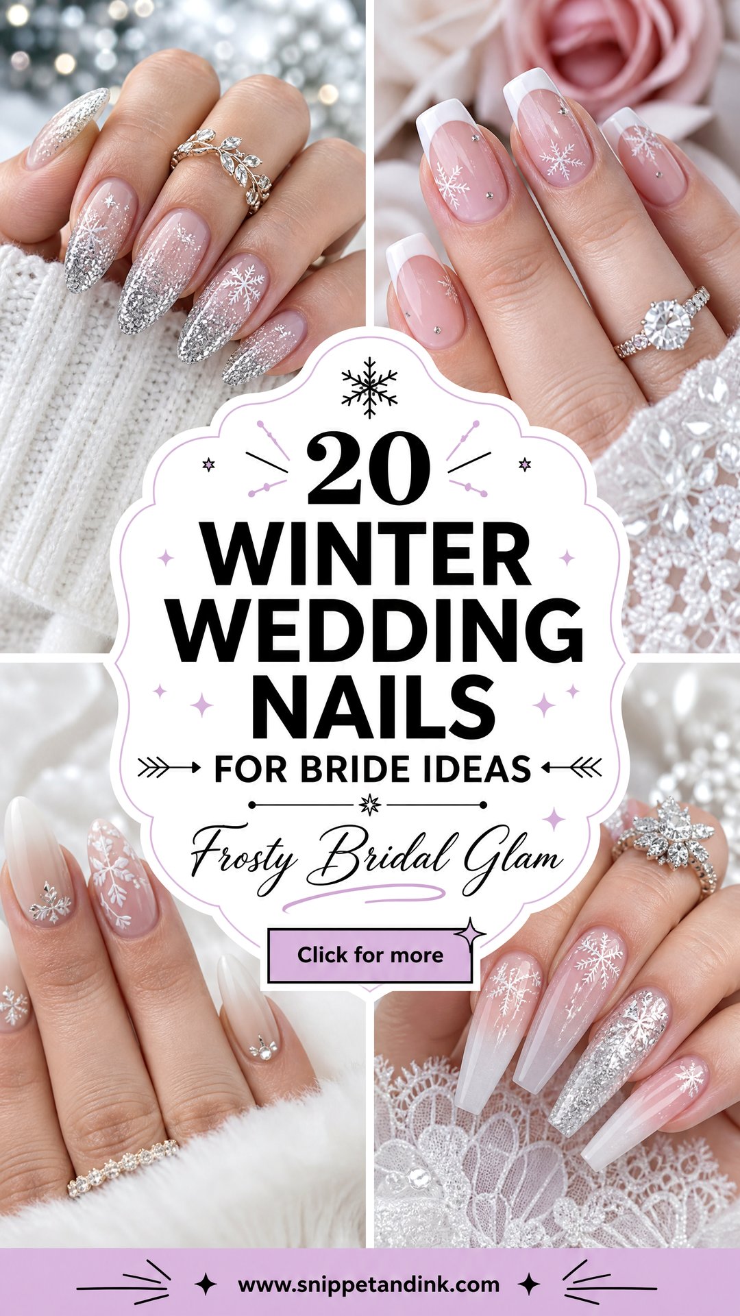 20 Winter Wedding Nails for Bride Ideas With Frosty Glam - 20 Winter Wedding Nails for Bride Ideas With Frosty Glam