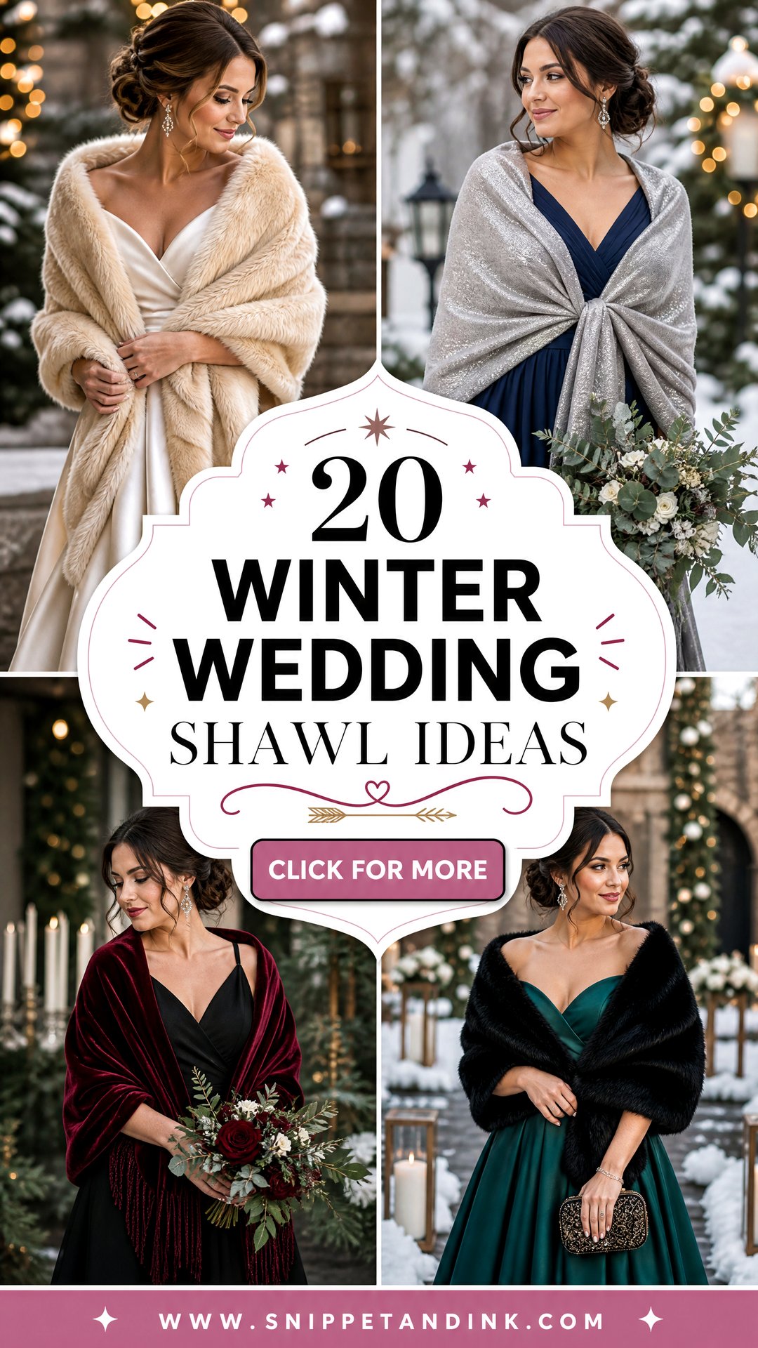 20 Winter Wedding Shawl Ideas Chic Layers for Cozy Brides - 20 Winter Wedding Shawl Ideas: Chic Layers for Cozy Brides