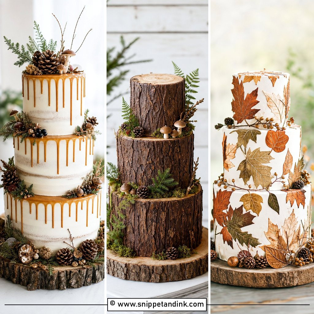 20 Woodlands Cake Ideas for Wedding Magic and Rustic Charm