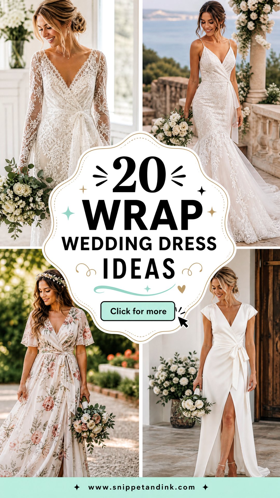 20 Wrap Wedding Dress Ideas Flattering Styles for Modern Brides - 20 Wrap Wedding Dress Ideas: Flattering Styles for Modern Brides