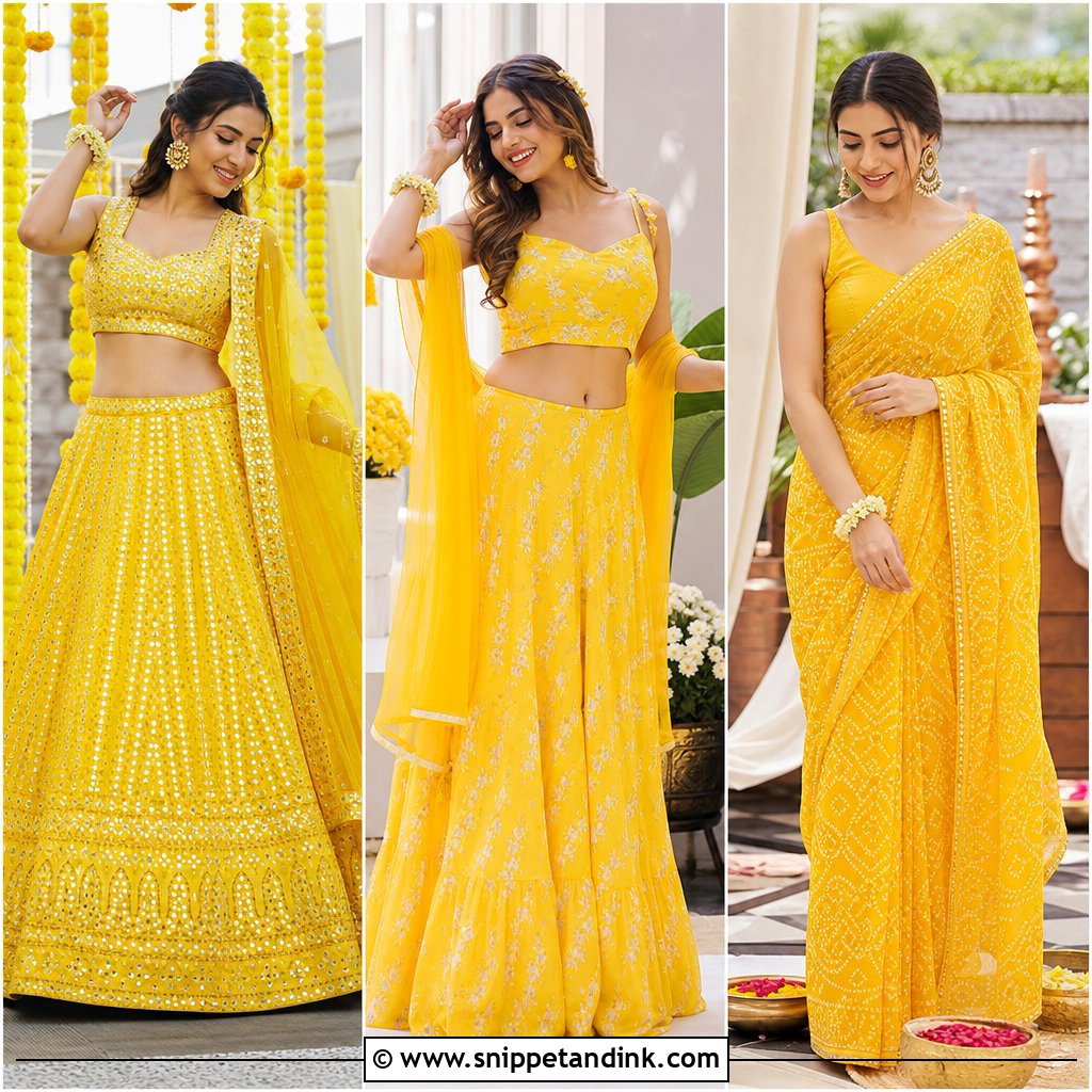 20 Yellow Dress for Haldi Function for Sister Ideas to Love