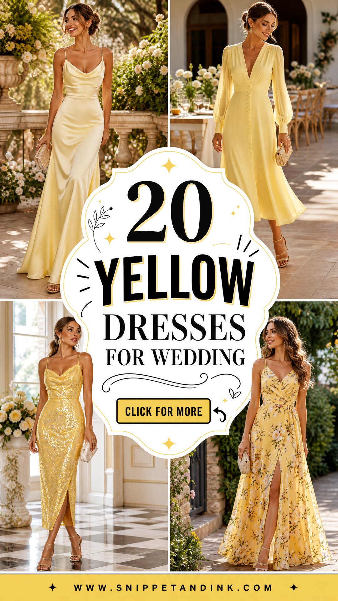 20 Yellow Dresses for Wedding Sunny Guest and Bridal Looks - 20 Yellow Dresses for Wedding: Sunny Guest and Bridal Looks