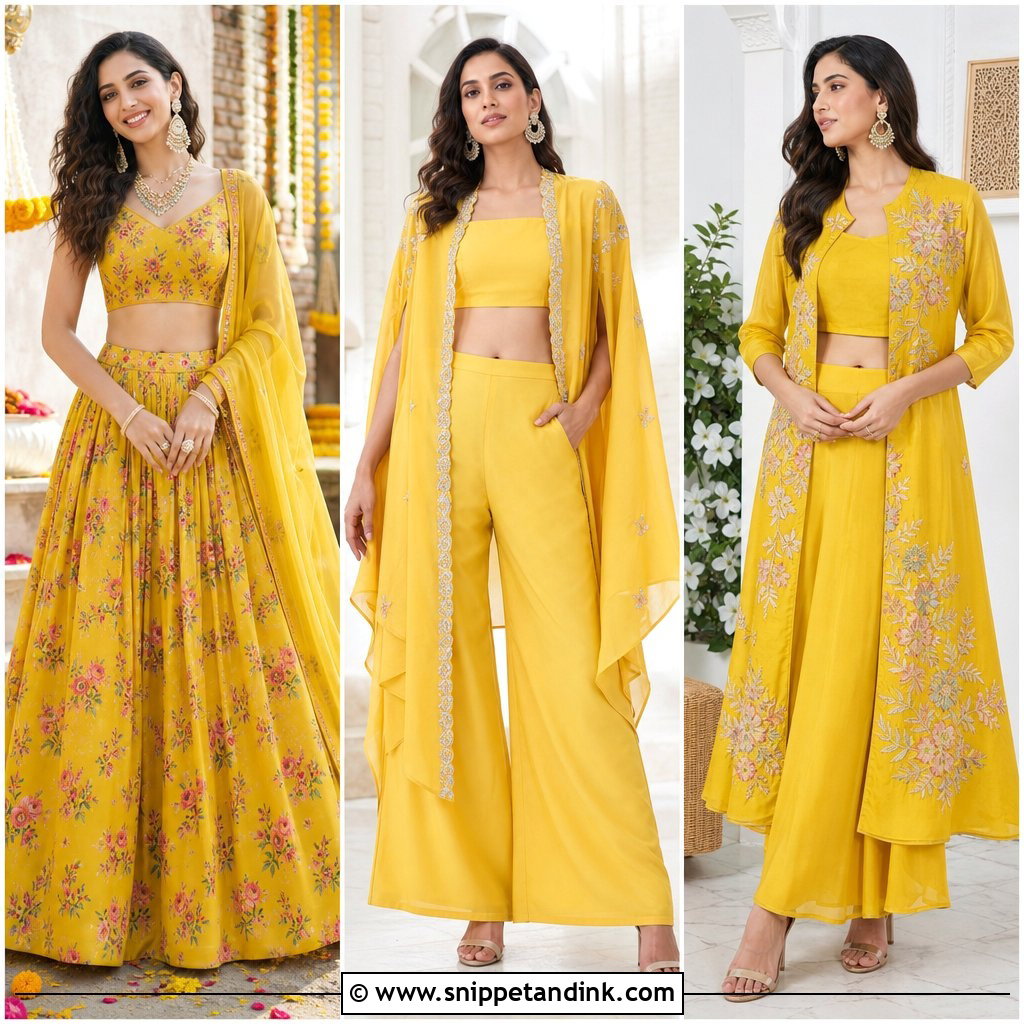 20 Yellow Haldi Ceremony Outfit for Sister Ideas: Joyful Looks