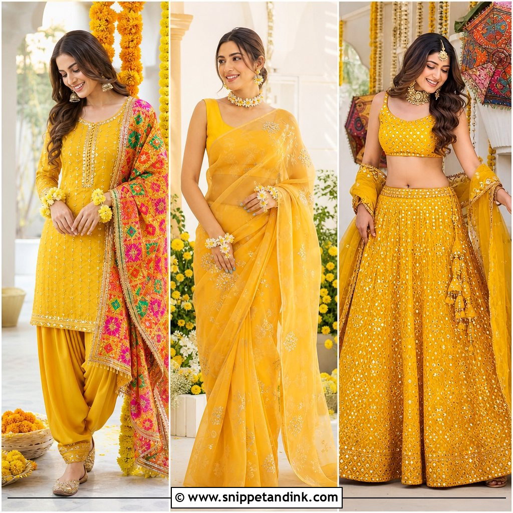 20 Yellow Haldi Dress Ideas for a Radiant Bridal Celebration