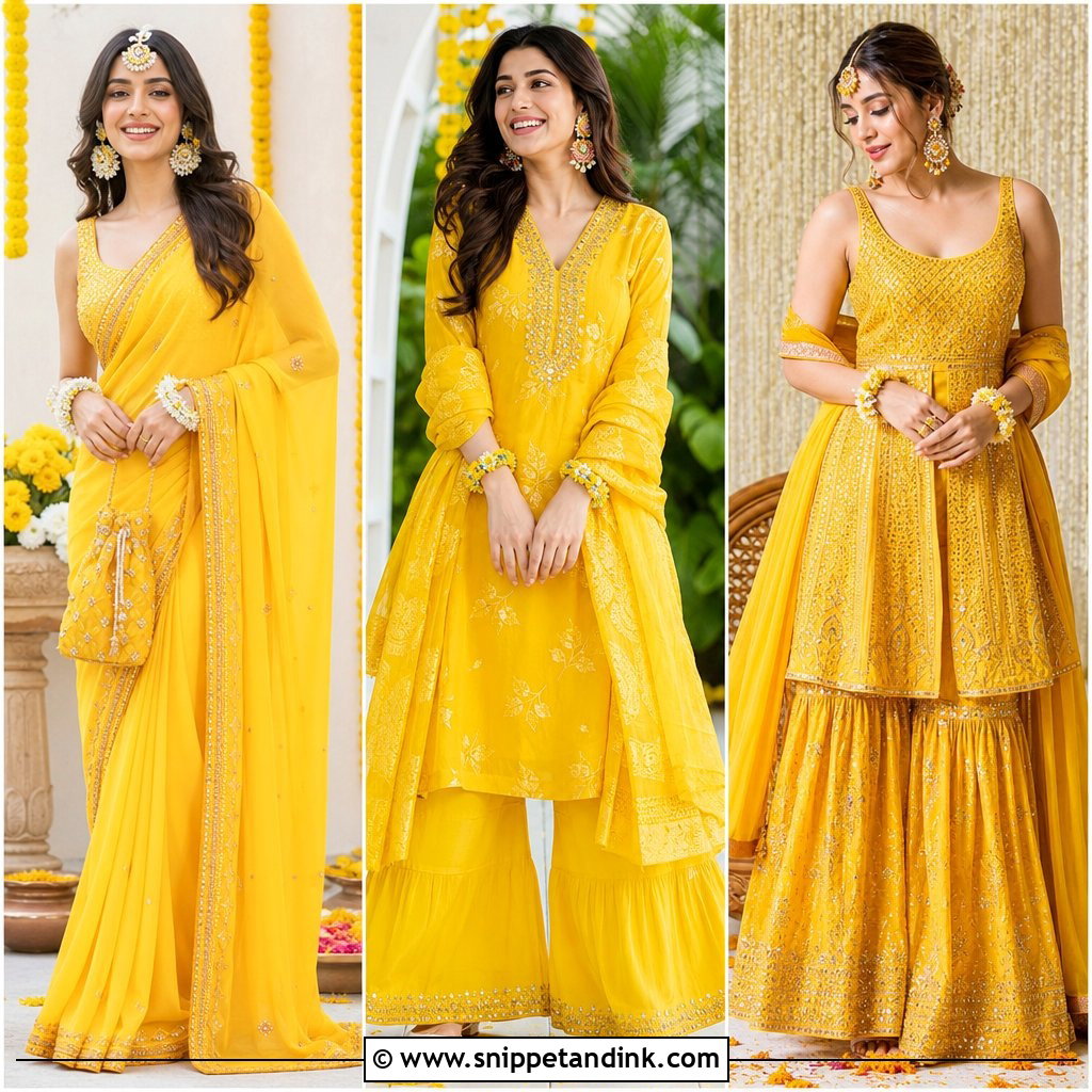 20 Yellow Haldi Outfit Ideas for a Picture-Perfect Ceremony