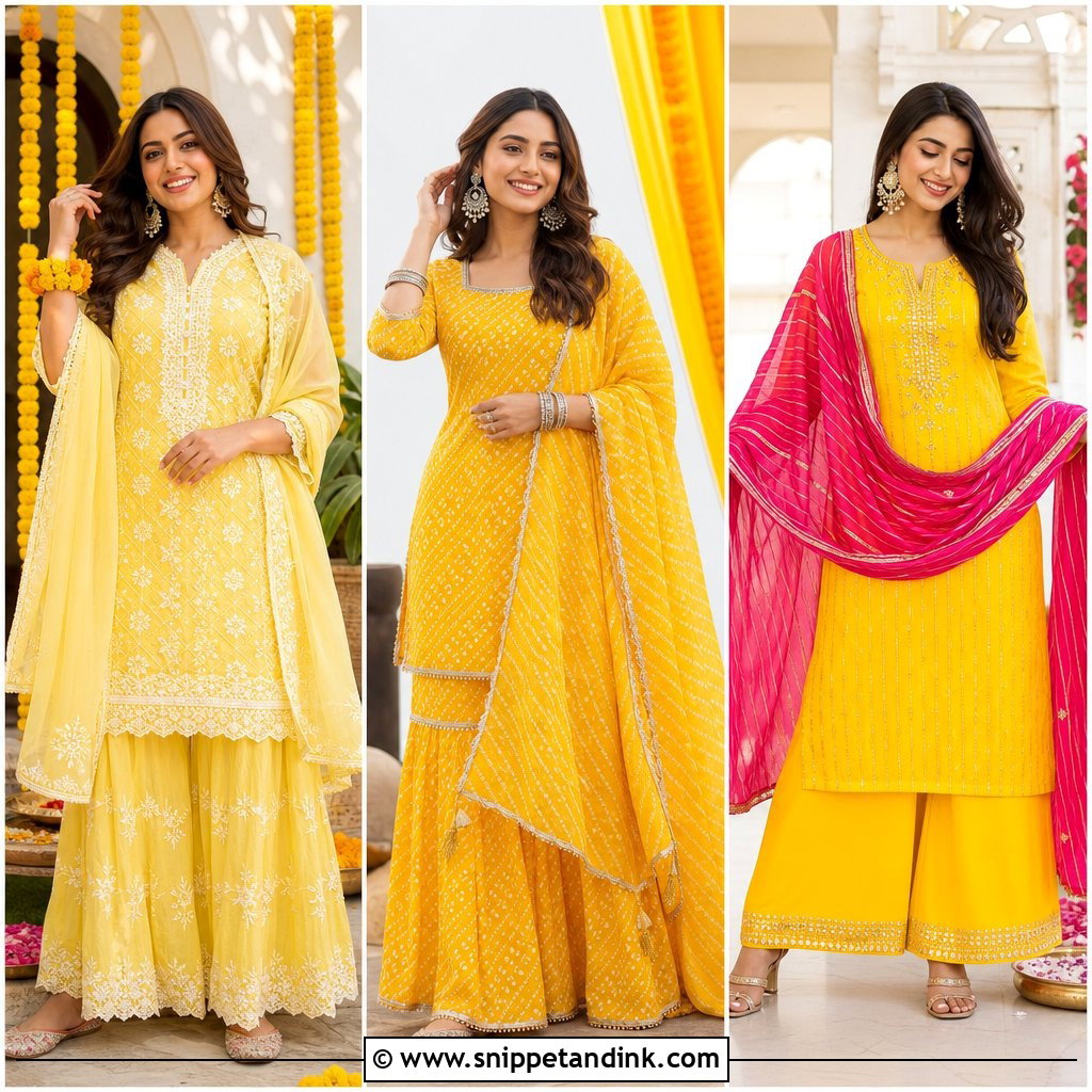 20 Yellow Plazo Suit for Haldi Ideas for Effortless Style
