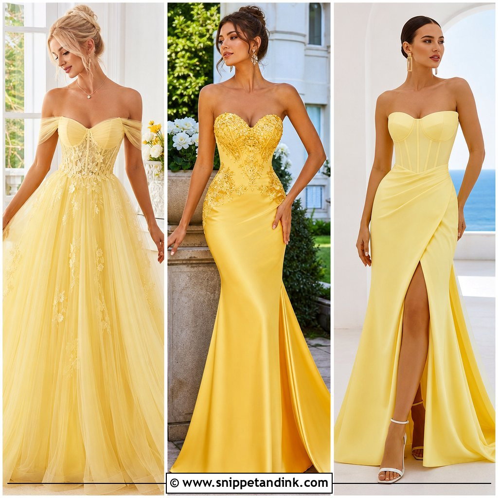 20 Yellow Wedding Dress the Bride Ideas for a Radiant Look