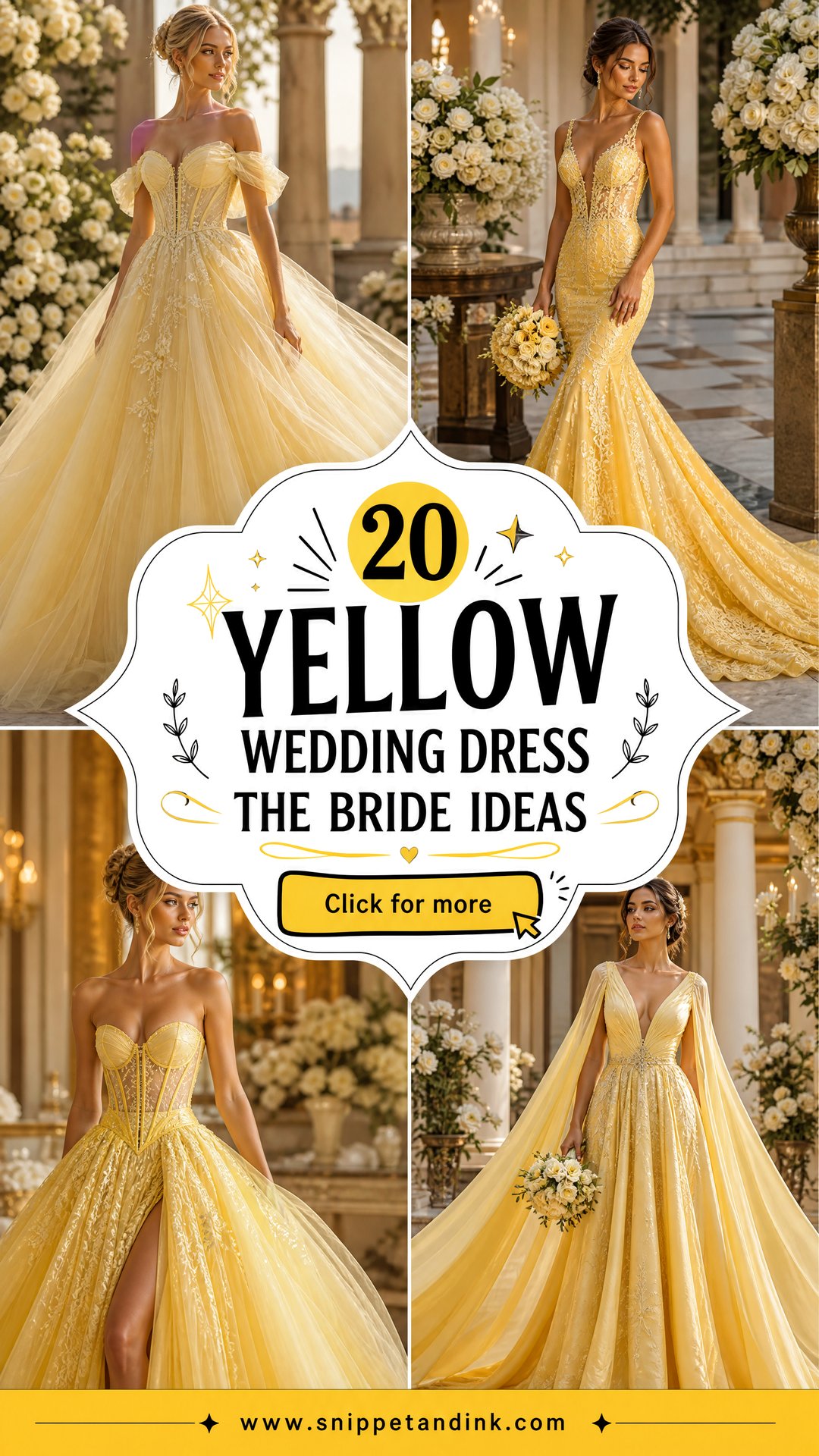 20 Yellow Wedding Dress the Bride Ideas for a Radiant Look - 20 Yellow Wedding Dress the Bride Ideas for a Radiant Look