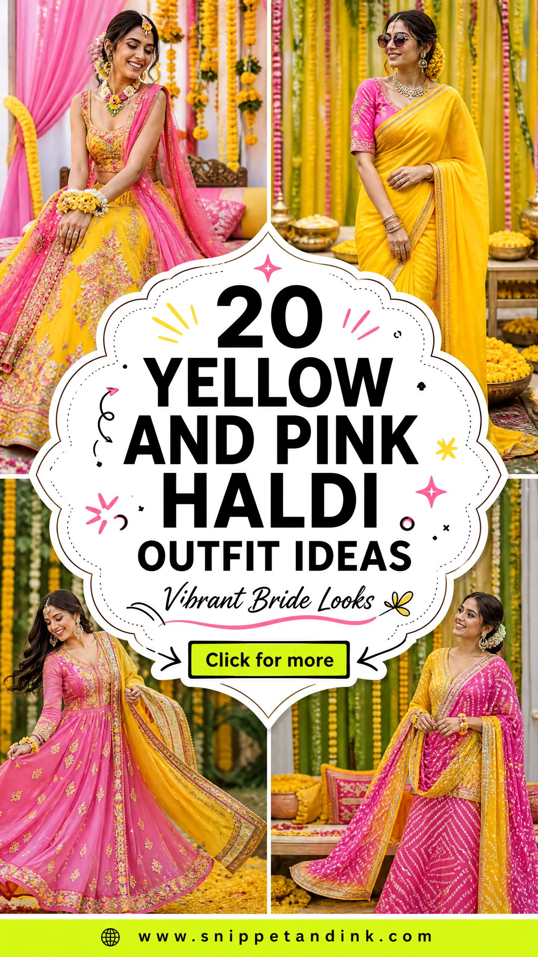 20 Yellow and Pink Haldi Outfit Ideas for Vibrant Brides - 20 Yellow and Pink Haldi Outfit Ideas for Vibrant Brides