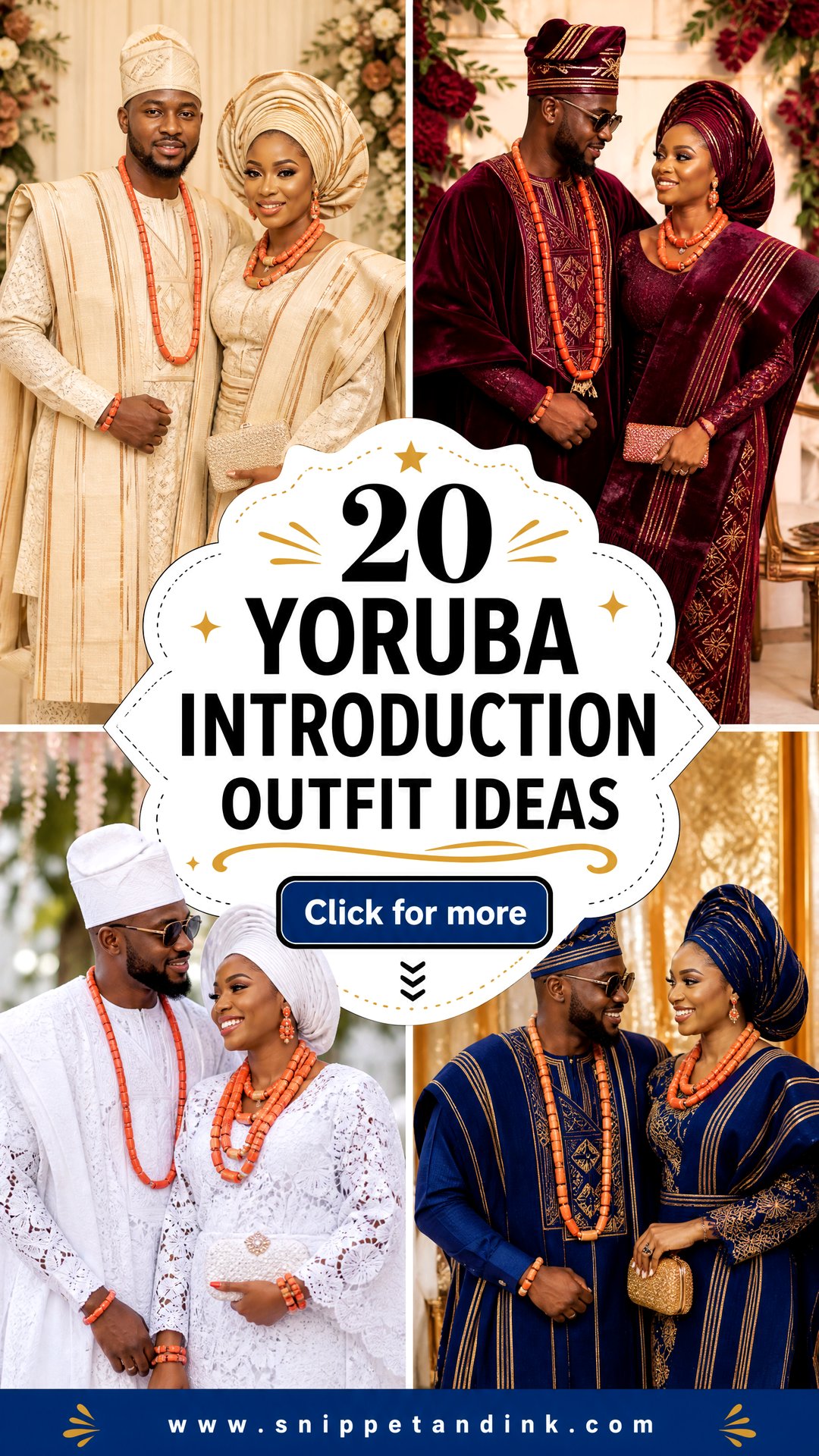 20 Yoruba Introduction Outfit Ideas for Stylish Modern Couples - 20 Yoruba Introduction Outfit Ideas for Stylish Modern Couples