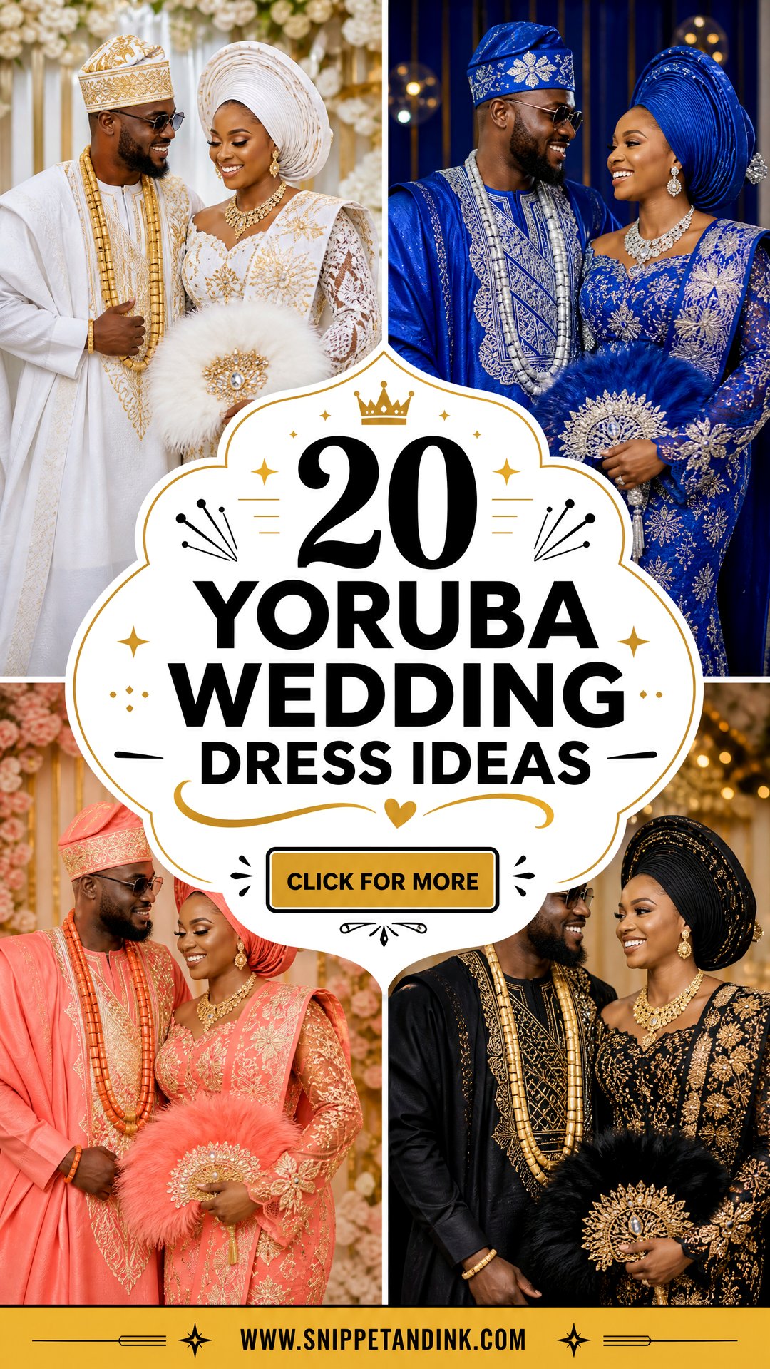 20 Yoruba Wedding Dress Ideas for a Regal Bridal Celebration - 20 Yoruba Wedding Dress Ideas for a Regal Bridal Celebration