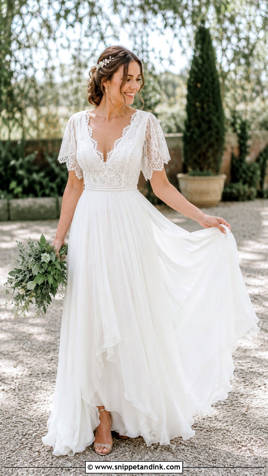 2016 Boho Chiffon Wedding Dress - Snippet and Ink - 20 2016 Wedding Dresses