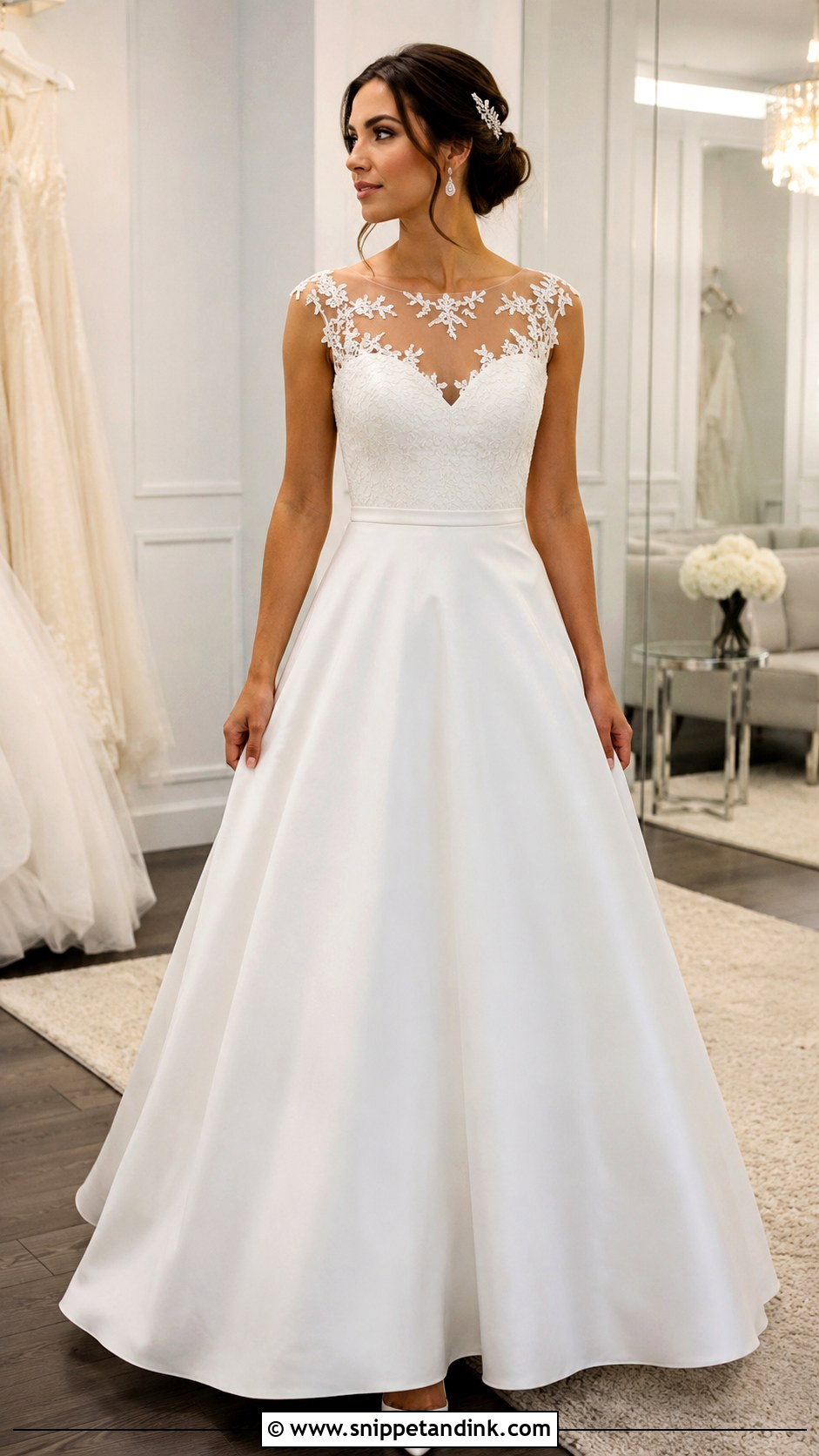 2016 Illusion Neckline Wedding Dress - Snippet and Ink - 20 2016 Wedding Dresses