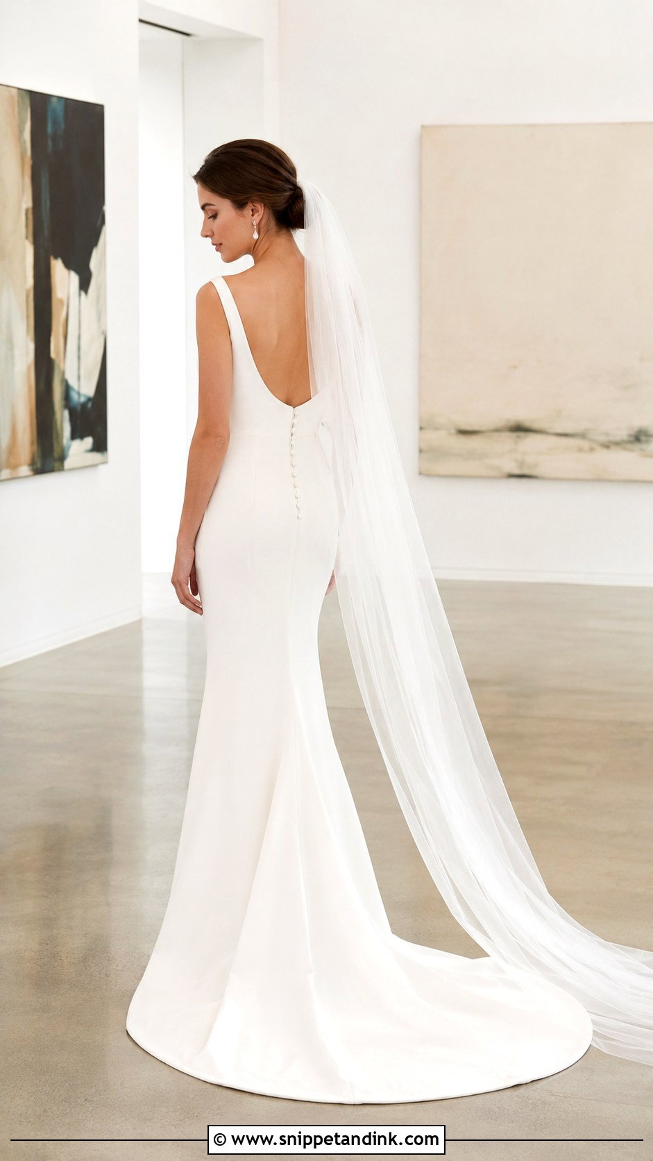 2016 Minimalist Crepe Wedding Dress - Snippet and Ink - 20 2016 Wedding Dresses