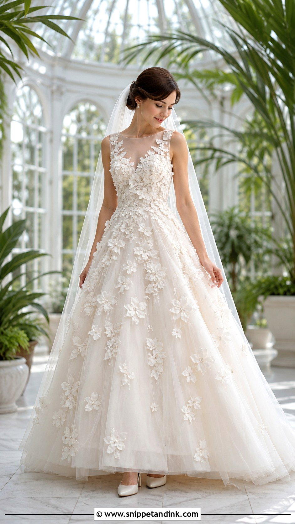2016 Wedding Dress With 3D Flowers - Snippet and Ink - 20 2016 Wedding Dresses