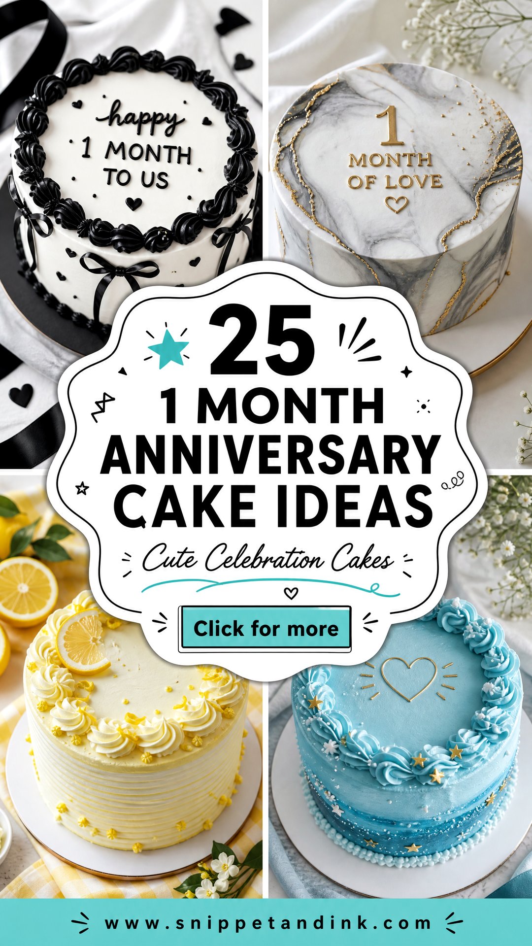 25 1 Month Anniversary Cake Ideas for a Cute Celebration - 25 1 Month Anniversary Cake Ideas for a Cute Celebration