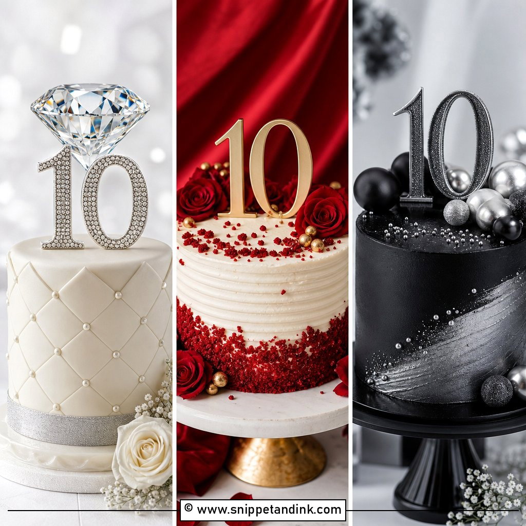 25 10 Year Anniversary Cake Ideas for a Romantic Party