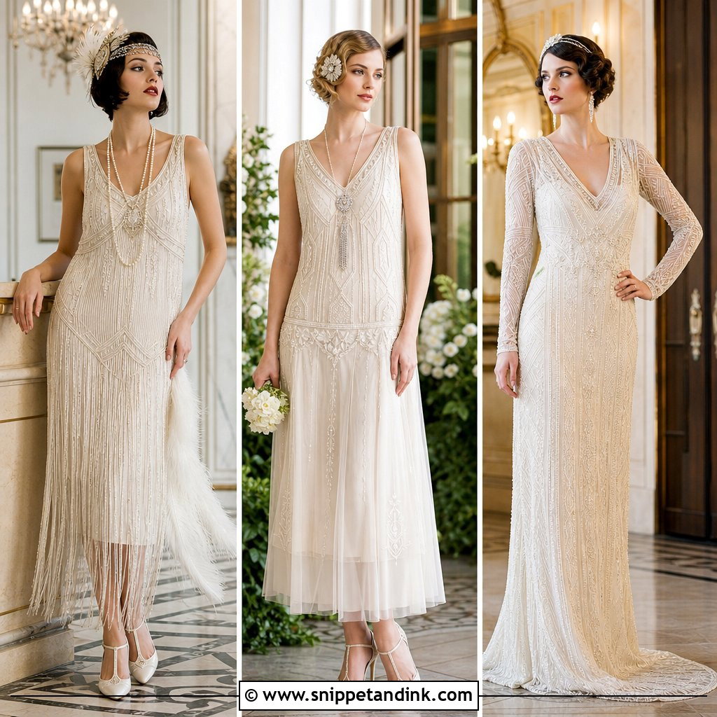 25 1920 Wedding Dress Ideas for Glamorous Gatsby Brides