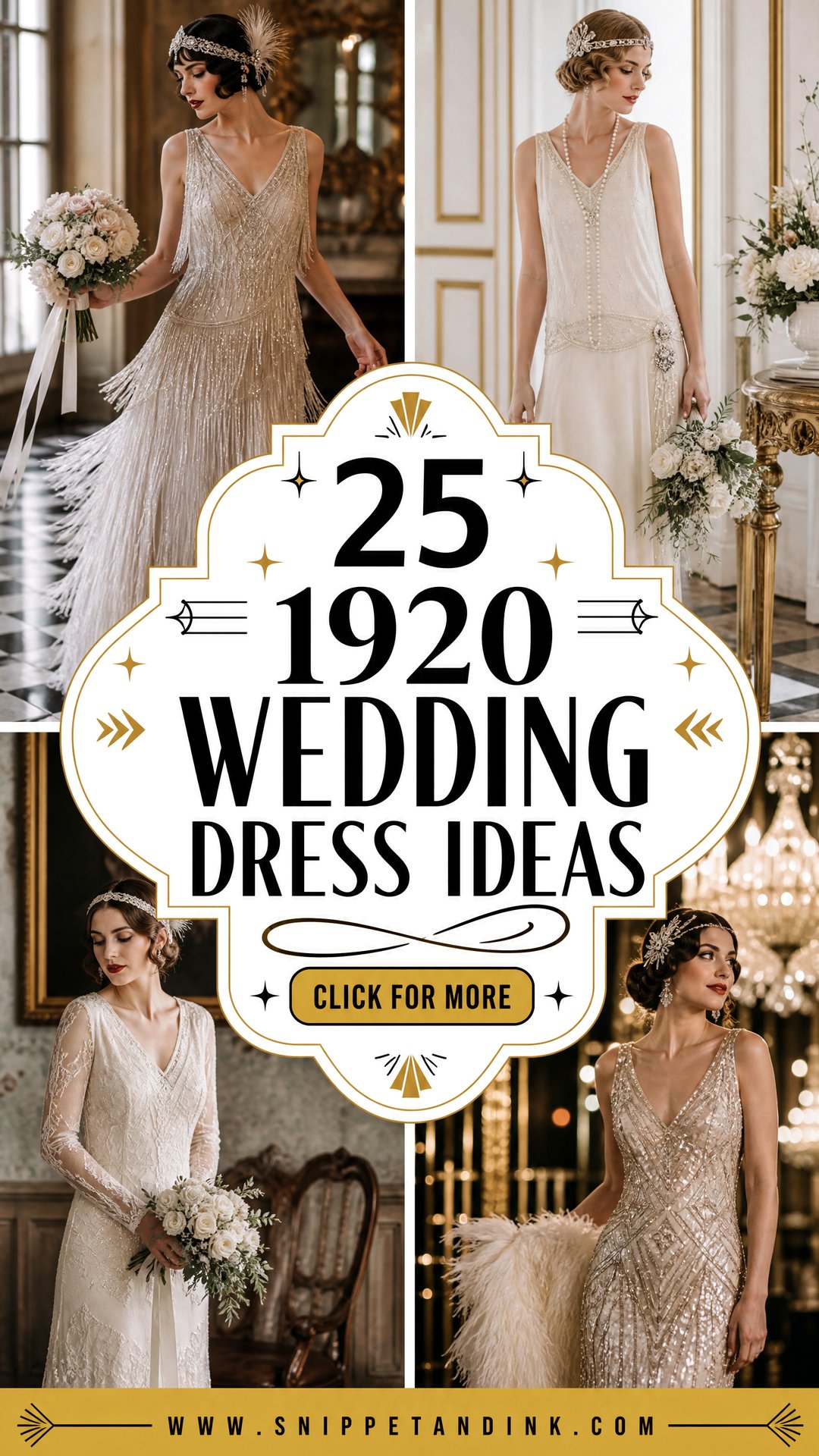 25 1920 Wedding Dress Ideas for Glamorous Gatsby Brides - 25 1920 Wedding Dress Ideas for Glamorous Gatsby Brides