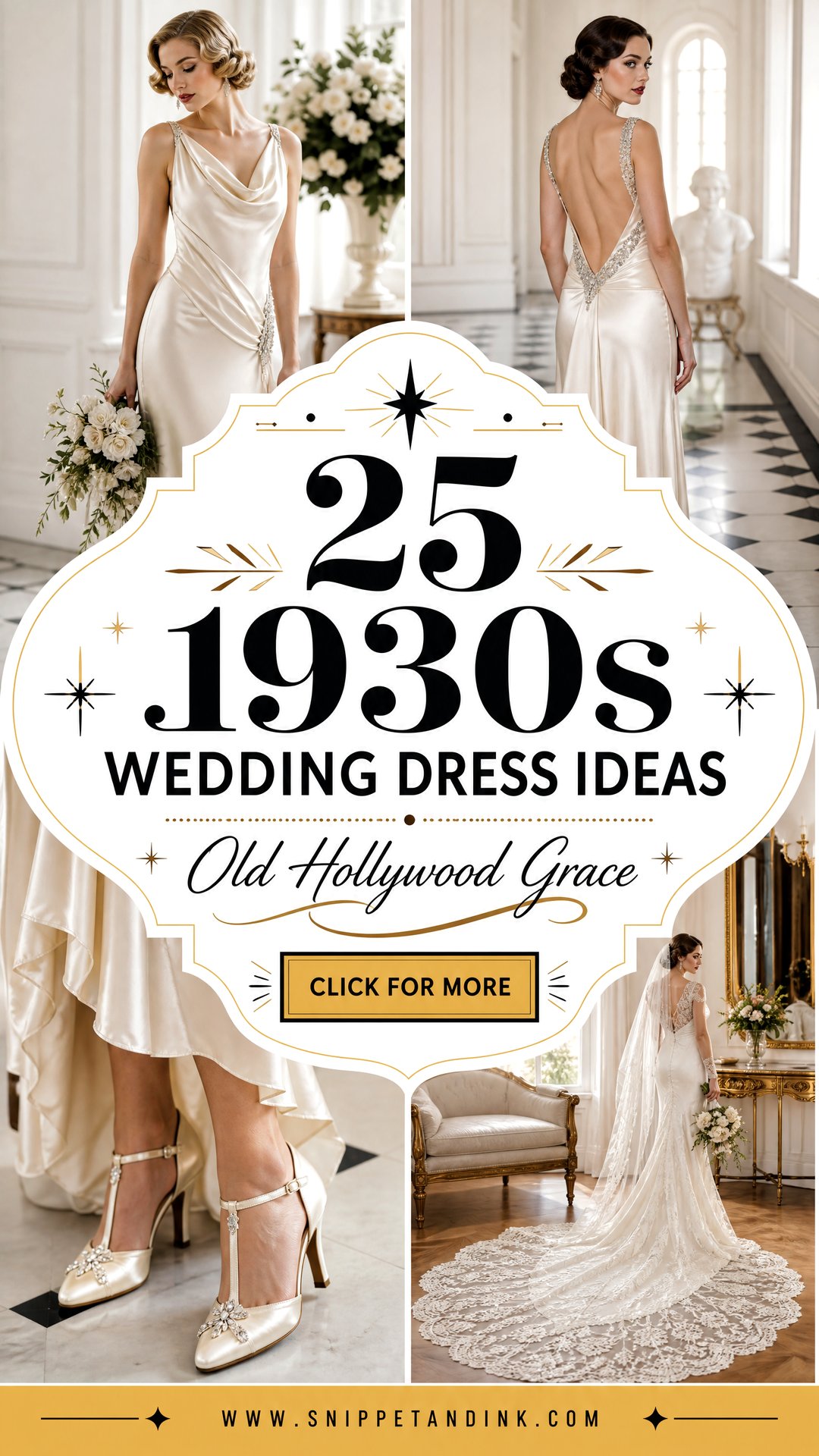 25 1930s Wedding Dress Ideas for Elegant Old-Hollywood Brides - 25 1930s Wedding Dress Ideas for Elegant Old-Hollywood Brides