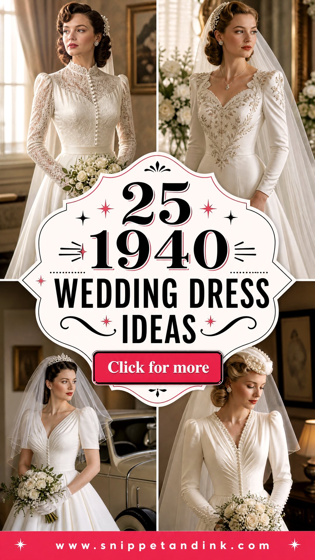 25 1940 Wedding Dress Ideas for Timeless Wartime Style - 25 1940 Wedding Dress Ideas for Timeless Wartime Style
